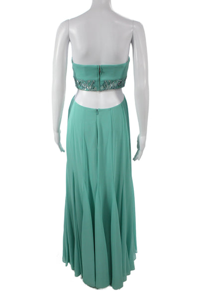 BCBG Max Azria Women Maxi Green Dress Size 2