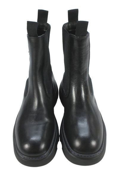 Burberry Womens Leather Platform Mesh Inset Ankle Boots Black Size 40 10
