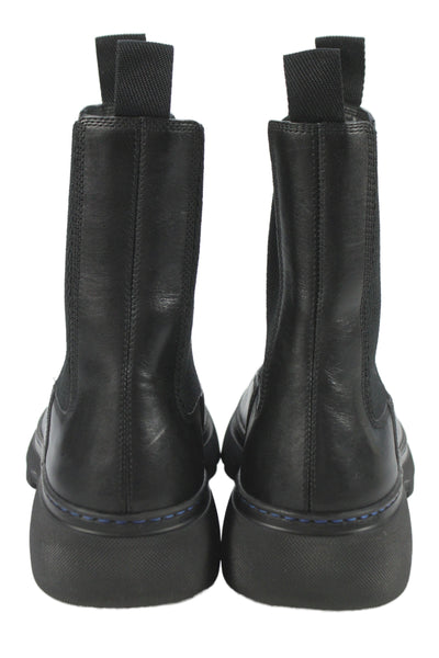 Burberry Womens Leather Platform Mesh Inset Ankle Boots Black Size 40 10