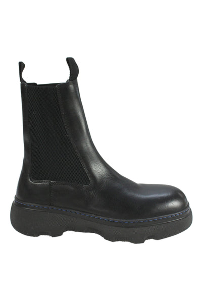 Burberry Womens Leather Platform Mesh Inset Ankle Boots Black Size 40 10