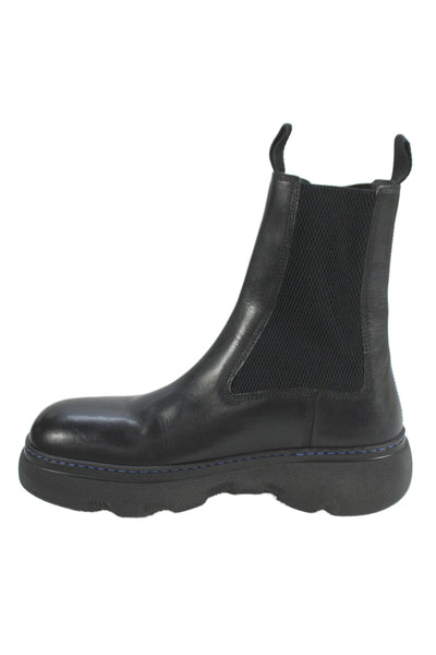 Burberry Womens Leather Platform Mesh Inset Ankle Boots Black Size 40 10