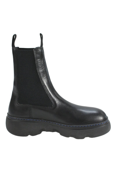 Burberry Womens Leather Platform Mesh Inset Ankle Boots Black Size 40 10