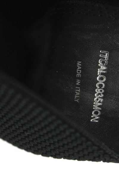 Burberry Womens Leather Platform Mesh Inset Ankle Boots Black Size 40 10