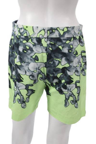 Blue Les Copains Mens Bermuda Shorts Green Camouflage Size 2