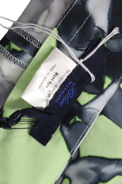 Blue Les Copains Mens Bermuda Shorts Green Camouflage Size 2