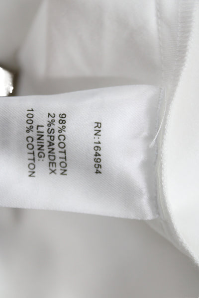 Toccin Womens Maxi Shirt Dress White Collared Long Sleeve Cotton Size S