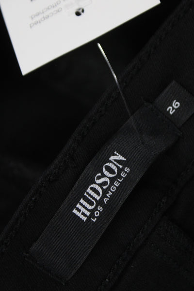 Hudson Womens Skinny Jeggings Black High Rise Size 26