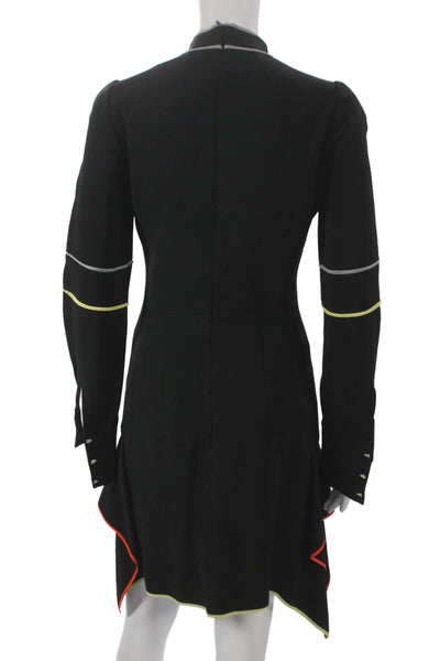PETER PILOTTO Womens Sweater Dress Black Long Sleeve High Neck Size 8