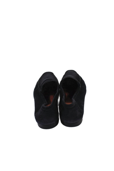 Santoni Mens Suede Slide On Casual Loafers Navy Blue Size 10.5 D
