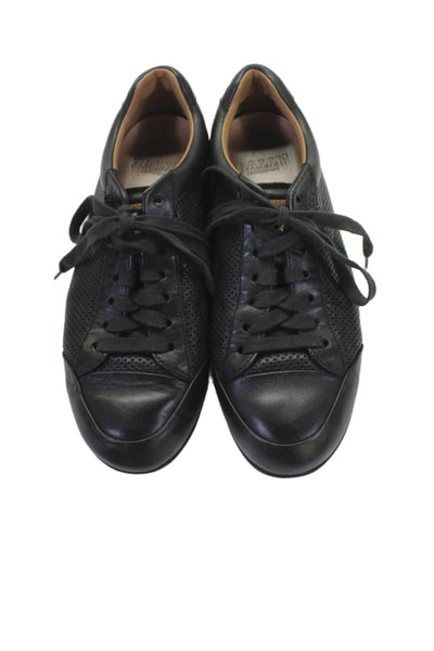 Bally Mens Leather Lace Up Walking Sneakers Black Size 6 D