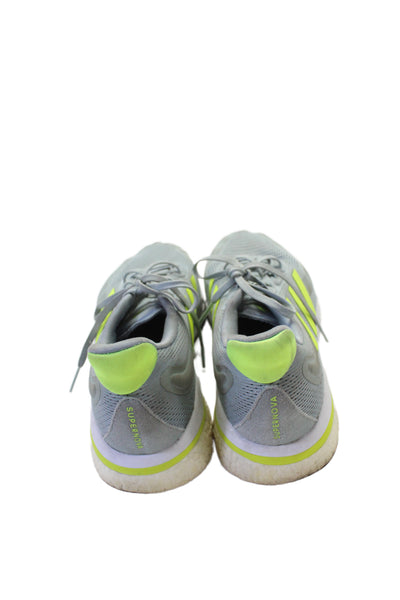 Adidas Mens Lace Up Supernova Sneakers Blue Neon Green Size 10