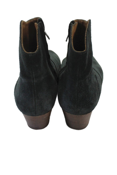 Isabel Marant Etoile Womens Suede Cowboy Ankle Boots Green Size 40 10