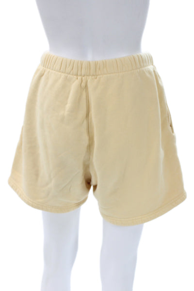 Madhappy Unisex Beige Graphic Cotton Sweat Shorts Beach Size M