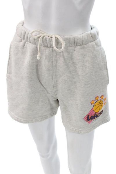 Madhappy Unisex Sweat Shorts Gray Graphic Drawstring Size M