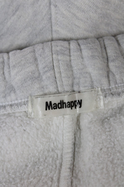 Madhappy Unisex Sweat Shorts Gray Graphic Drawstring Size M