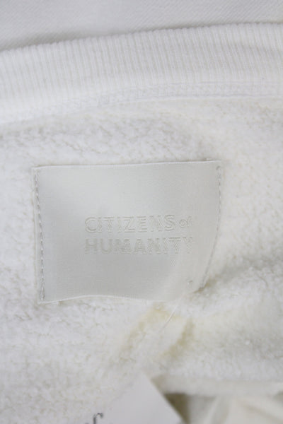 Citizens of Humanity Women Long Sleeve Cotton Jumpsuit White Size S