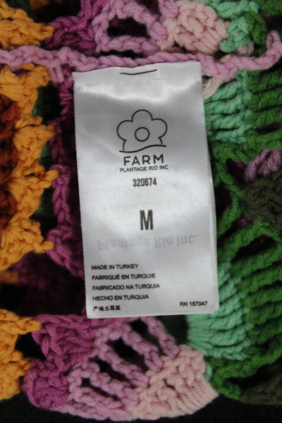 Farm Rio Womens Mini Skirt Green Cotton Acrylic Size M