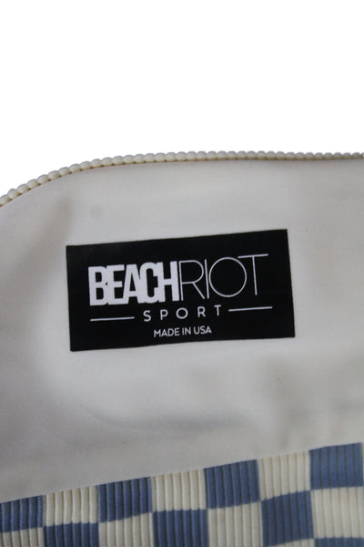 Beach Riot Women Bikini Set Beige Check Size M