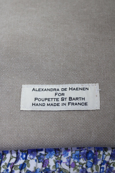 Alexandra De Haenen For Poupette St. Barth Womens Logo Pouch Handbag White