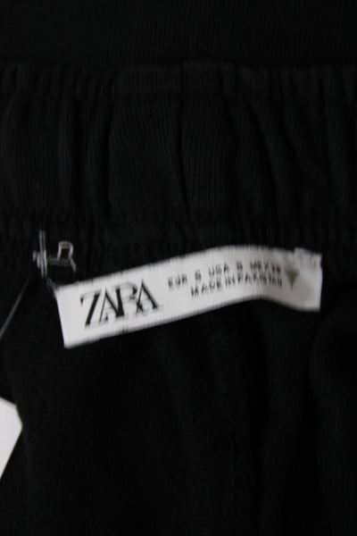 Zara Mens Black Cotton Drawstring Sweatpants Size S