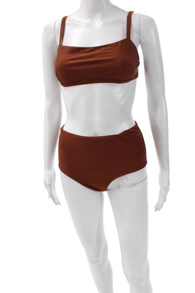 Matteau Women Bikini Set Brown Swimwear Size 6