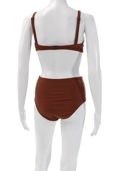 Matteau Women Bikini Set Brown Swimwear Size 6