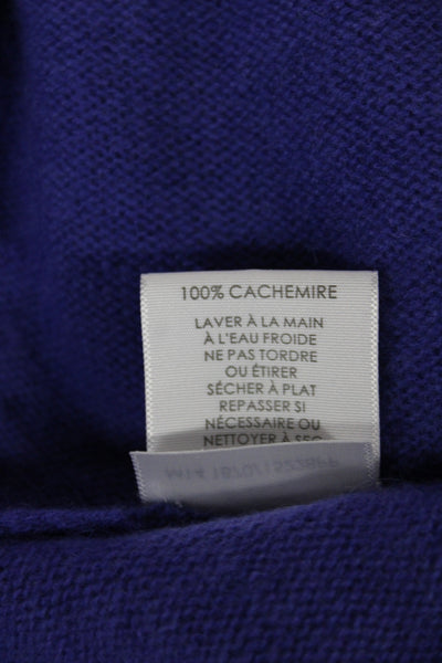 White + Warren Women Tunic Purple 100% Cotton Round Neck Short Sleeve Size L