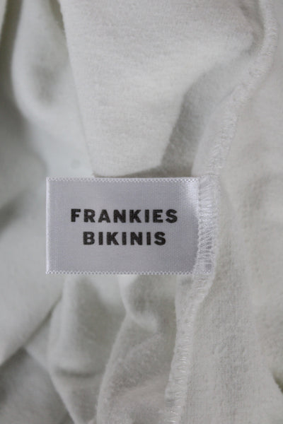 Frankies Bikinis Women T-Shirt Dress Short Sleeve Gray Beach Size L