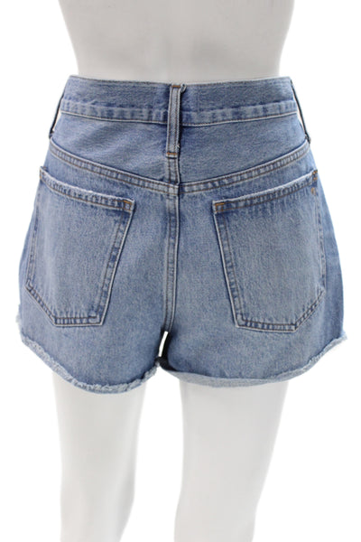 Madewell Unisex Blue Cotton Button Shorts Size 27