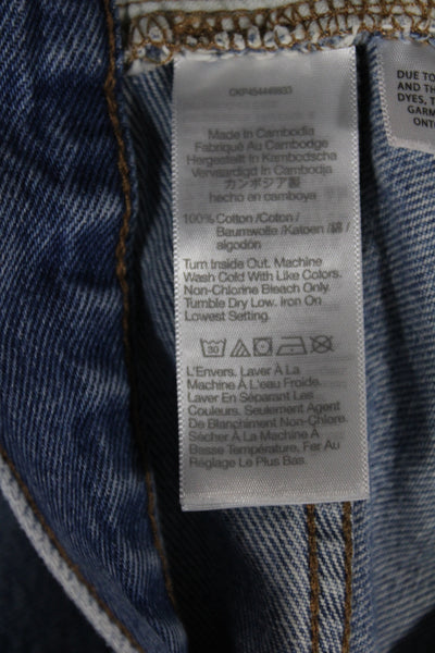 Madewell Unisex Blue Cotton Button Shorts Size 27