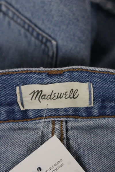 Madewell Unisex Blue Cotton Button Shorts Size 27