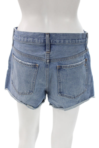 Madewell Unisex 90s Blue Cotton Solid Shorts Size 25