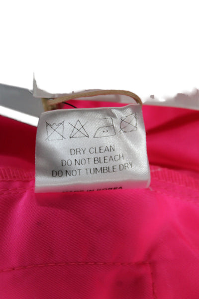 The Frankie Shop Unisex Pink 80s Solid Polyester Shorts Size M