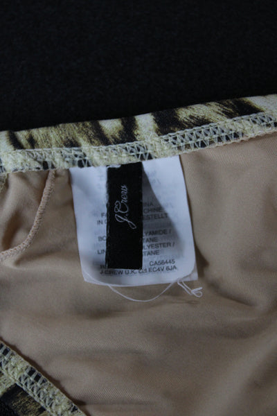 J Crew Women Beige Animal Print Bikini Set Size L