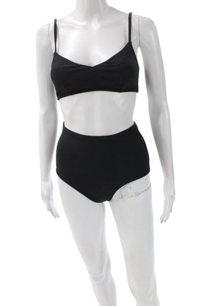 Lululemon Women Black Solid Swimwear Size 4