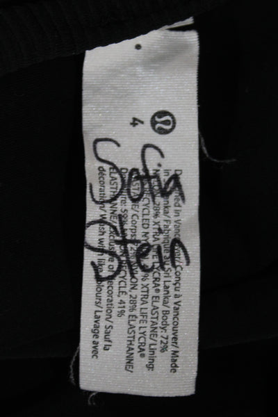 Lululemon Women Black Solid Swimwear Size 4