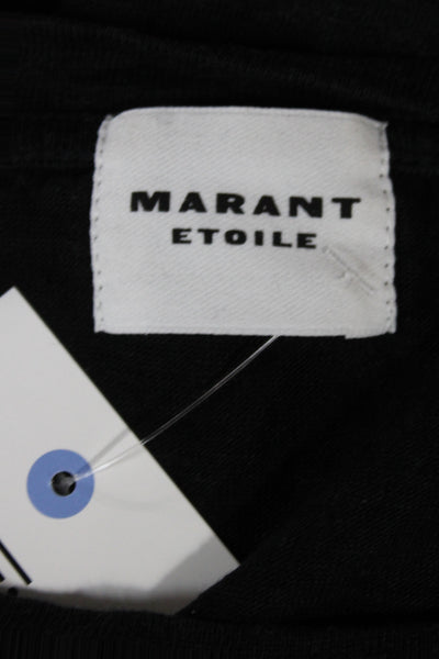 Marant Etoile Womens Black Cotton Crew Neck Graphic T-Shirt Size M