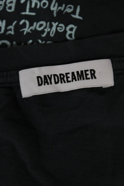 Daydreamer Unisex Dark Gray 90s Graphic Cotton Short Sleeve T-Shirt Size S