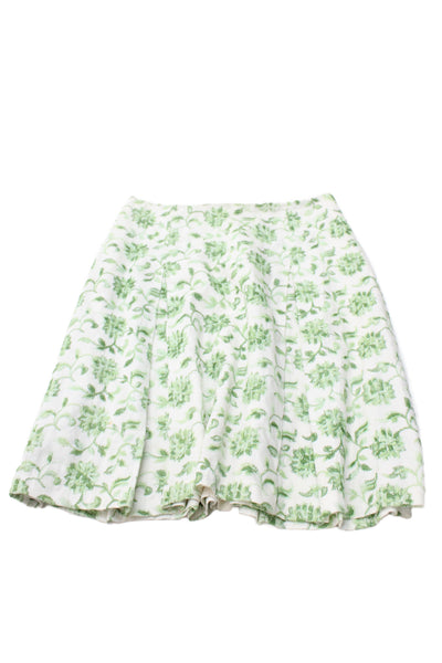 The Wrights Women A-Line Floral Cotton Polyester Knee Length Skirt Size 4