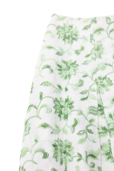 The Wrights Women A-Line Floral Cotton Polyester Knee Length Skirt Size 4