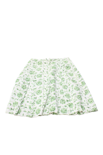 The Wrights Women A-Line Floral Cotton Polyester Knee Length Skirt Size 4