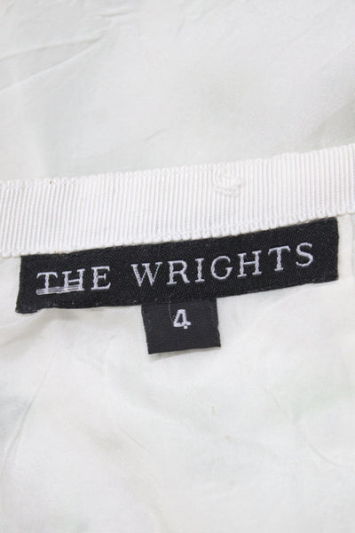 The Wrights Women A-Line Floral Cotton Polyester Knee Length Skirt Size 4