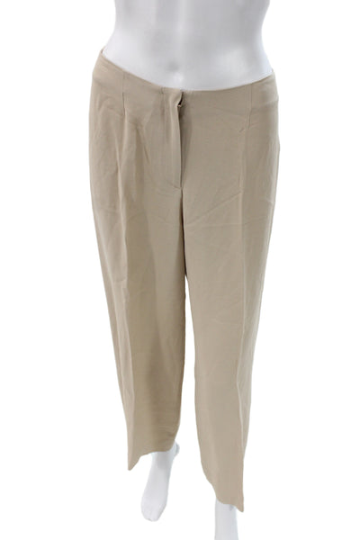 Piazza Sempione Womens Dress Pants Beige Cotton Polyester Size 40