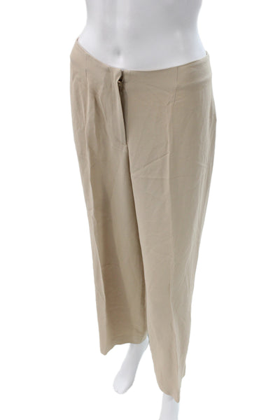Piazza Sempione Womens Dress Pants Beige Cotton Polyester Size 40