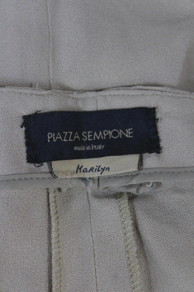 Piazza Sempione Womens Dress Pants Beige Cotton Polyester Size 40