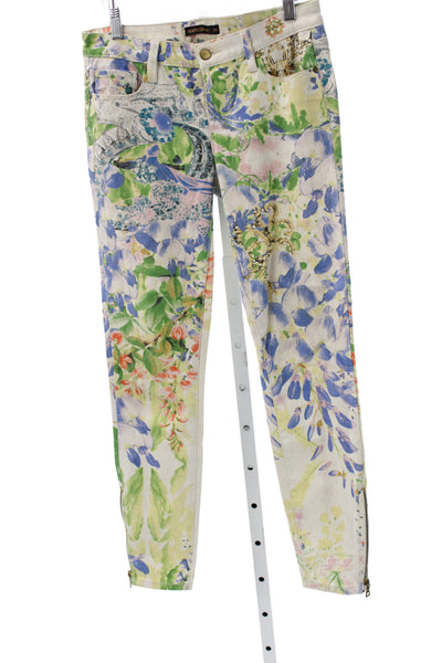 Genetic Denim Women Multi-Color Floral Ankle Jegging Cotton Spandex Size 26