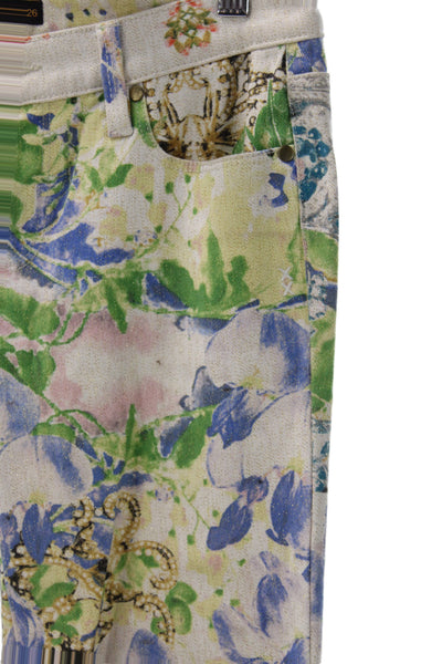 Genetic Denim Women Multi-Color Floral Ankle Jegging Cotton Spandex Size 26