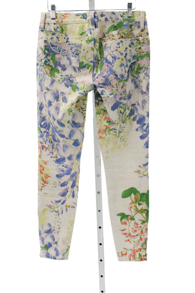 Genetic Denim Women Multi-Color Floral Ankle Jegging Cotton Spandex Size 26
