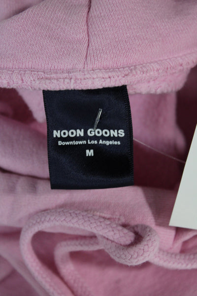 Noon Goons Unisex Pink Pullover Hoodie Graphic Print 100% Cotton Size M