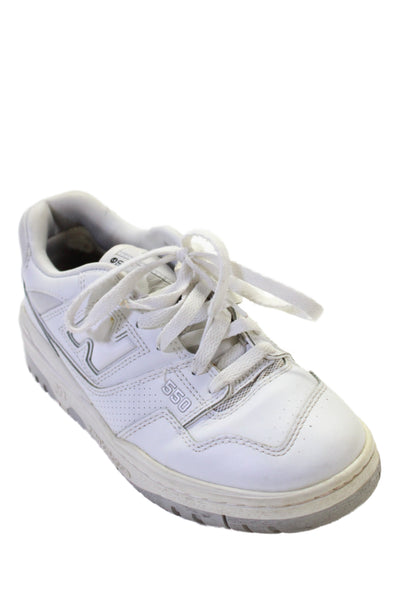 New Balance Womens Leather 550 Low Top Sneakers Shoes White Size 7